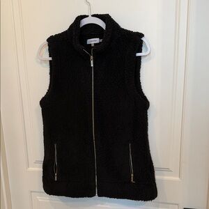 Calvin Klein Black Sherpa Vest